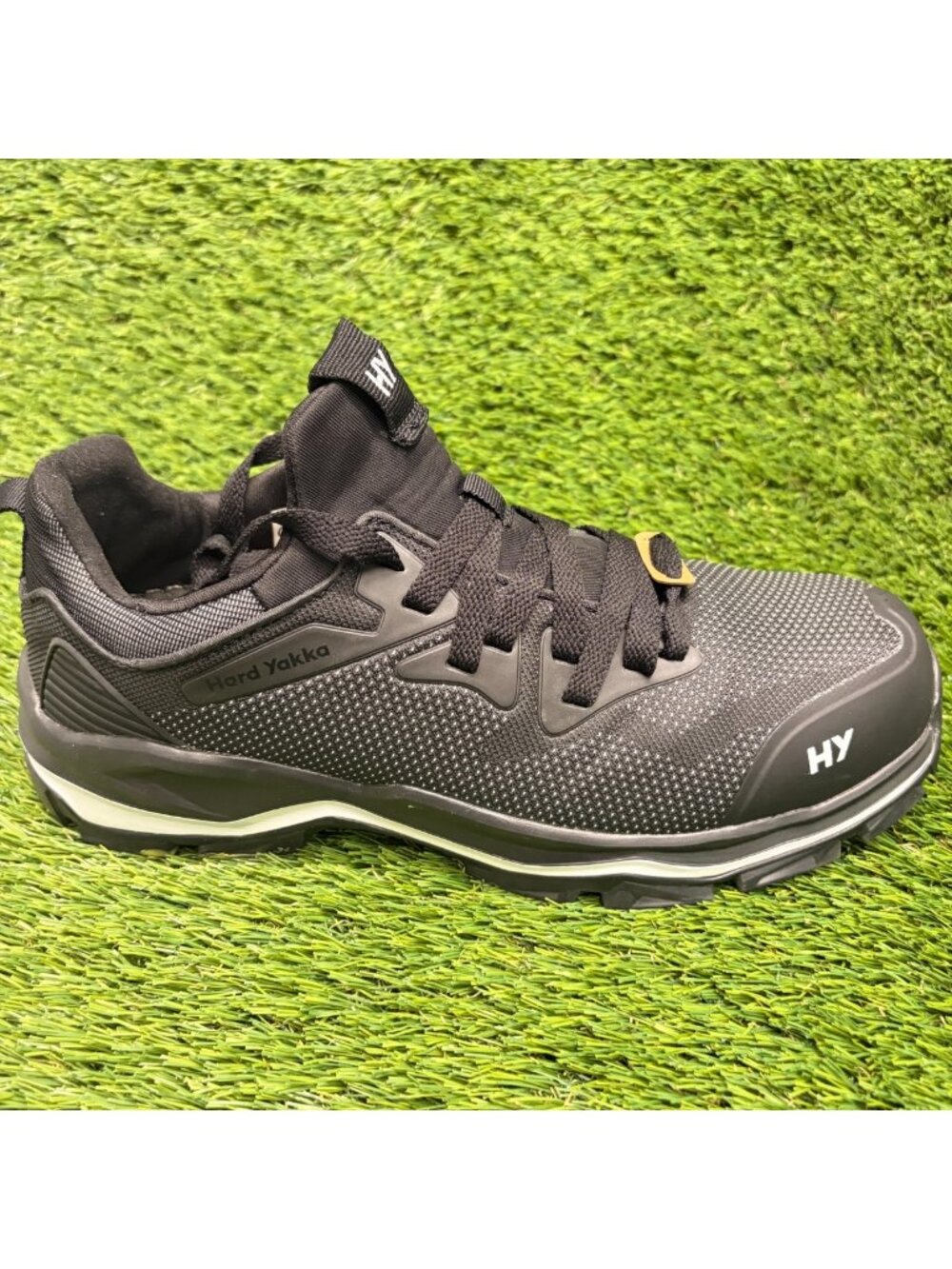 Hard Yakka Icon Mens Size 9 Black White Brown Composite Toe Safety Work Shoes
